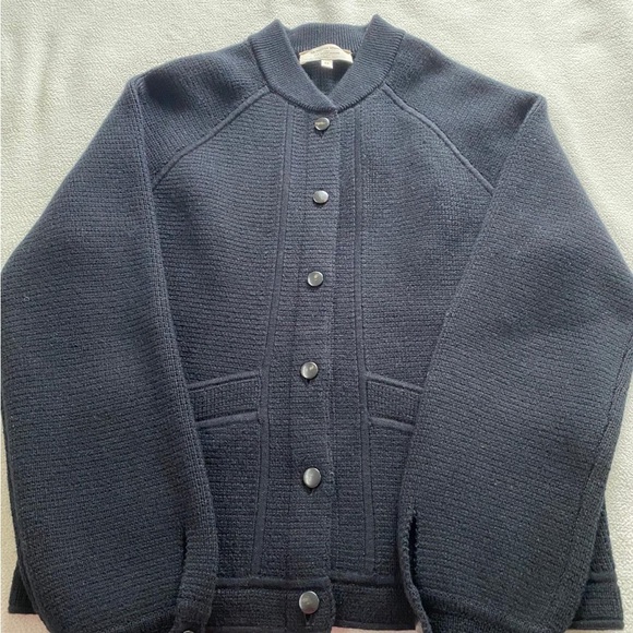 Sezane Black Bomber Jacket - Picture 2 of 3